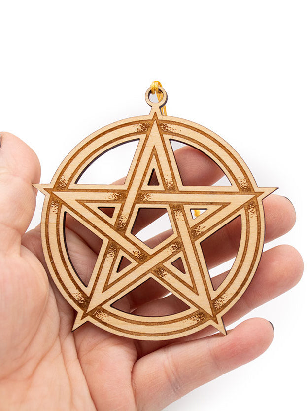 Pentacle Wood Ornament