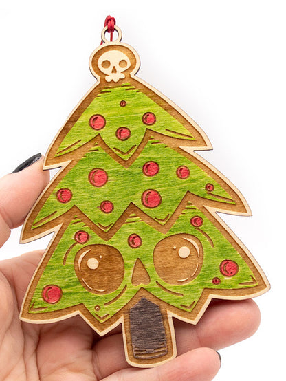 Spooky Tree Wood Ornament