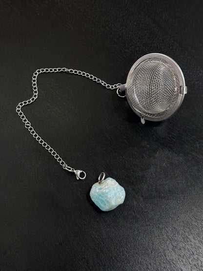 Amazonite Rough Tea Ball Infuser