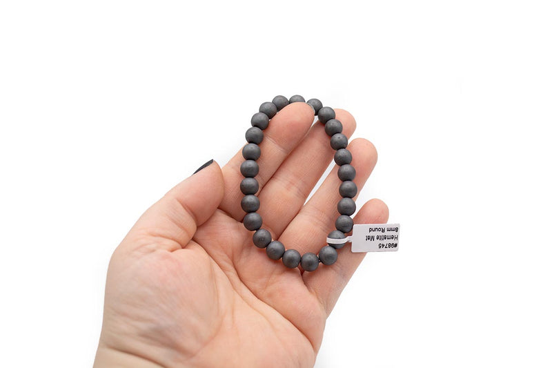 Hematite Matte Bracelet 8mm