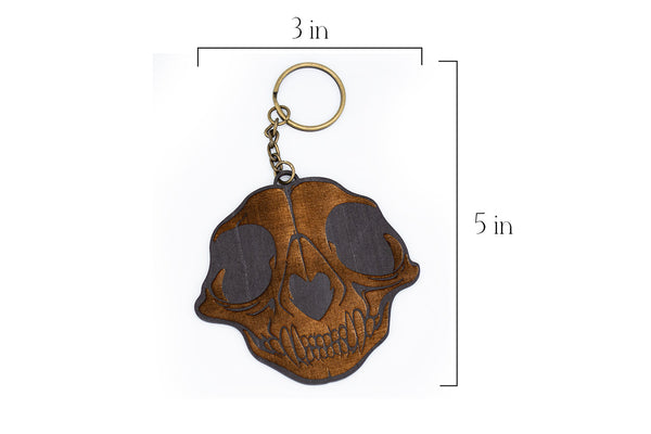 Keychain - Cat Skull