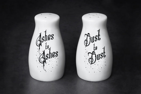 Salt & Pepper Shaker Set - Ashes to Ashes, Dust to Dust