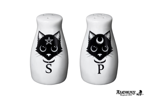 Salt & Pepper Shaker Set - Black Cats