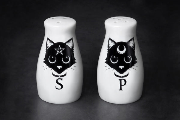 Salt & Pepper Shaker Set - Black Cats